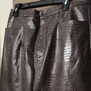 Rockin' Croc Leather-Look Skirt